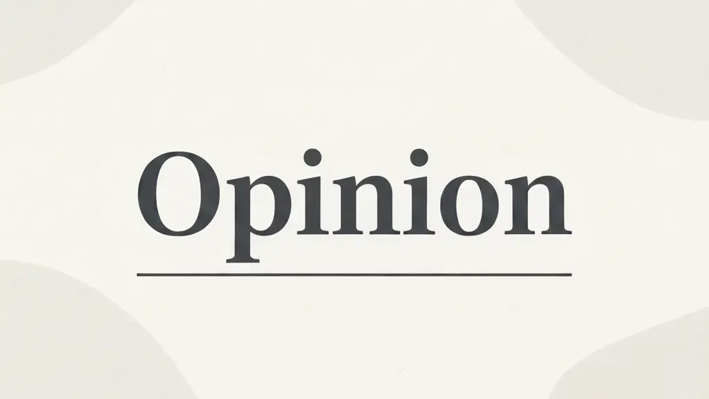 minimalistic card design stating Opinion